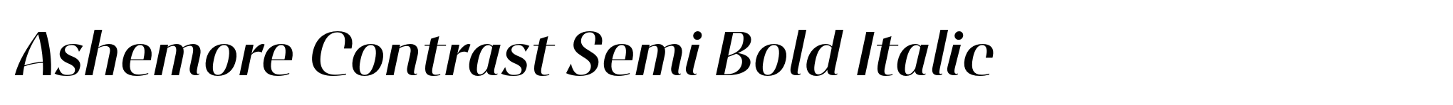 Ashemore Contrast Semi Bold Italic image
